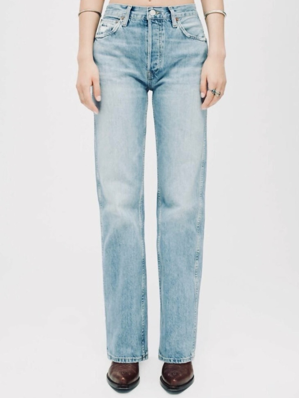 NEW RE/DONE 90s high rise loose jeans in ojai indigo blue 28